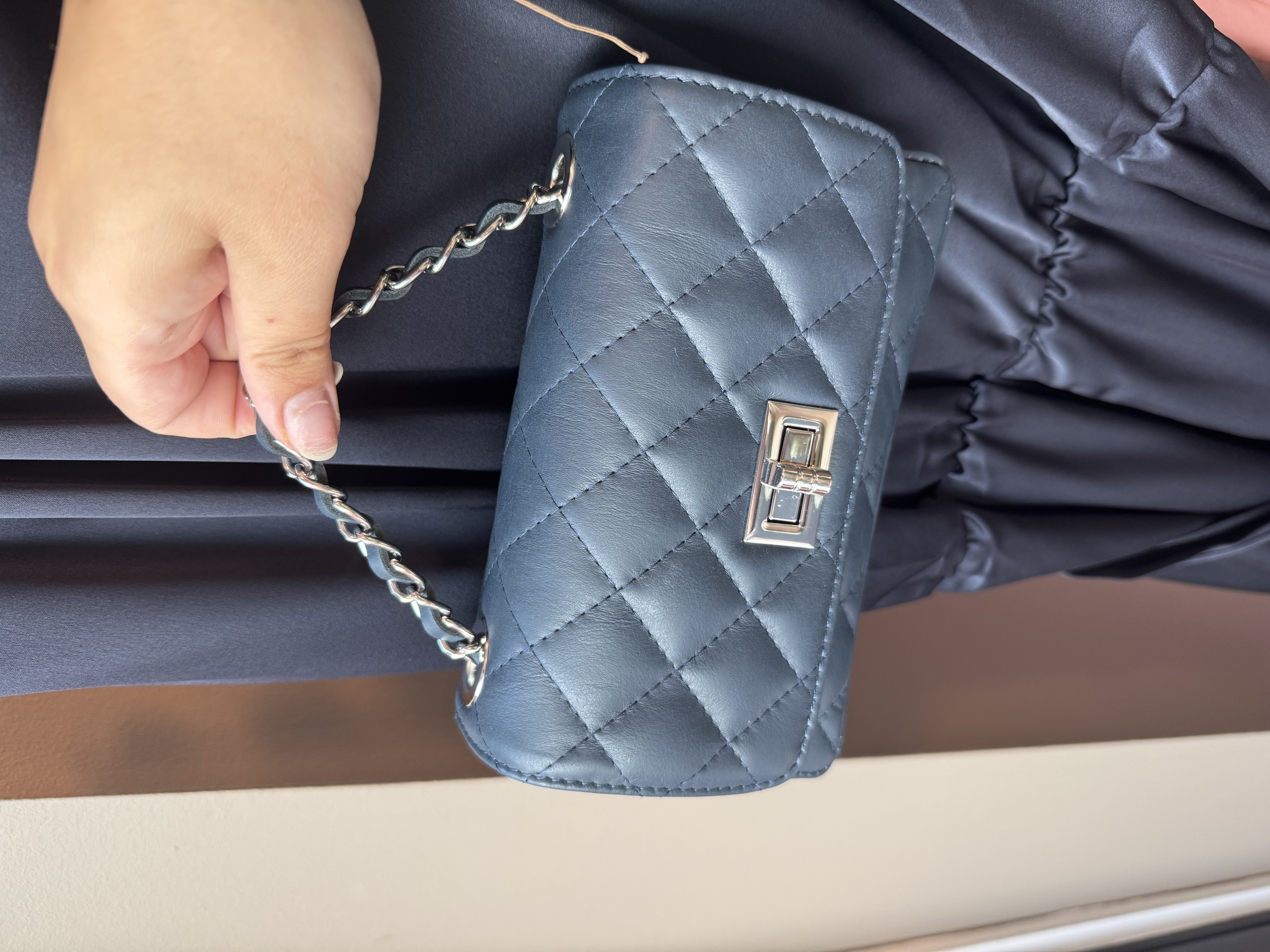 Audrey bag small dark blue