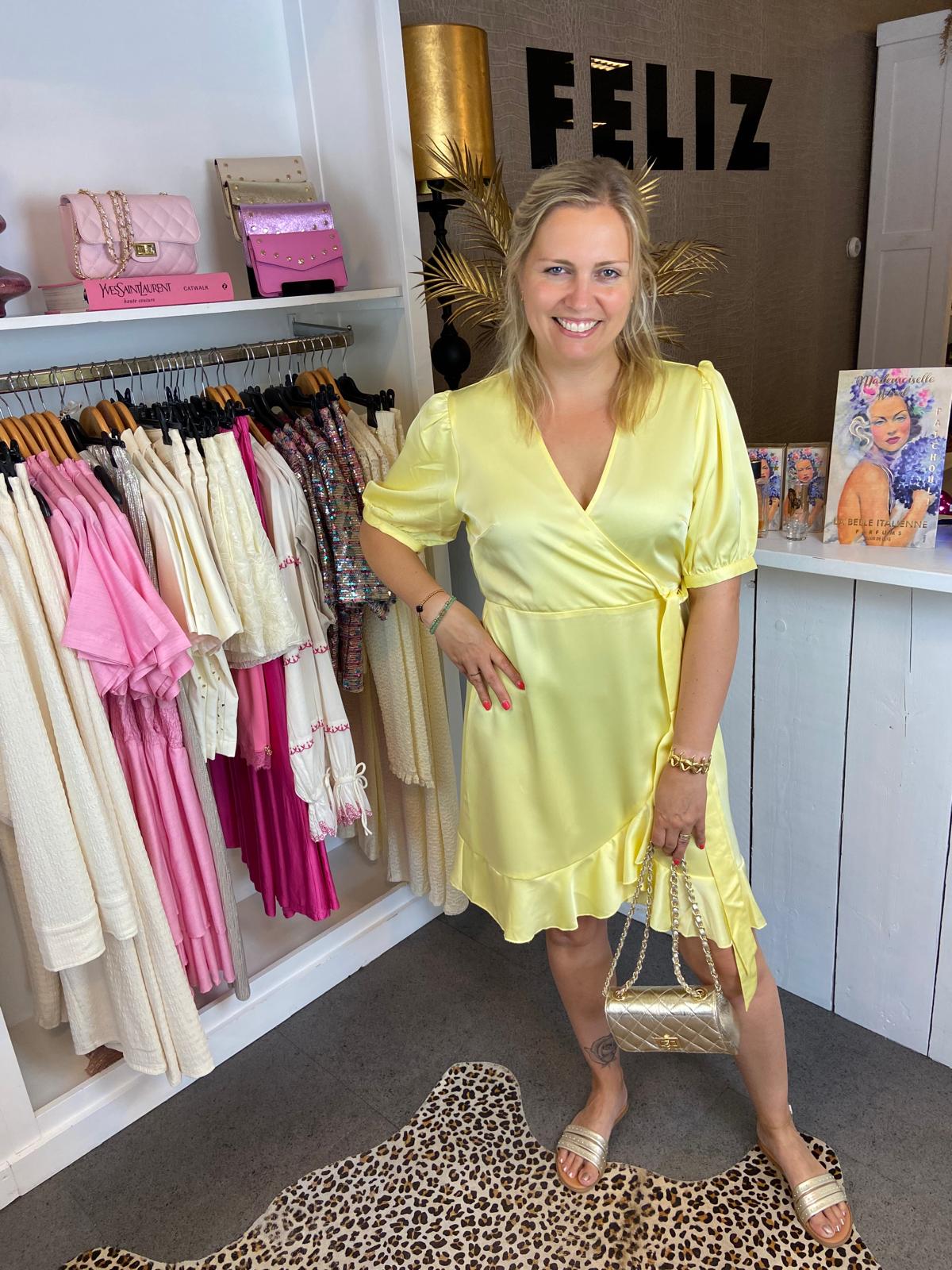 SistersPoint jurk GIVEA | Pale banana