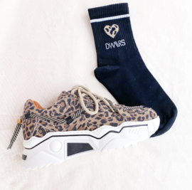 LYLA SOCKS LEOPARD - Sokken | Black