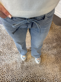 SistersPoint onea belt jeans | Blue wash