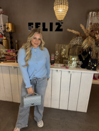 Mila ruffle vest babyblue
