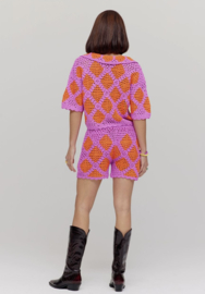 Harper & Yve crochet short LOCA | Vivid Viola Sunset Orange