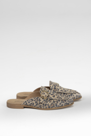 DWRS Label JASPER leopard - Loafer | suède cognac