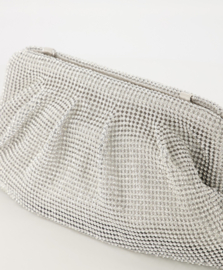Strass clutch zilver