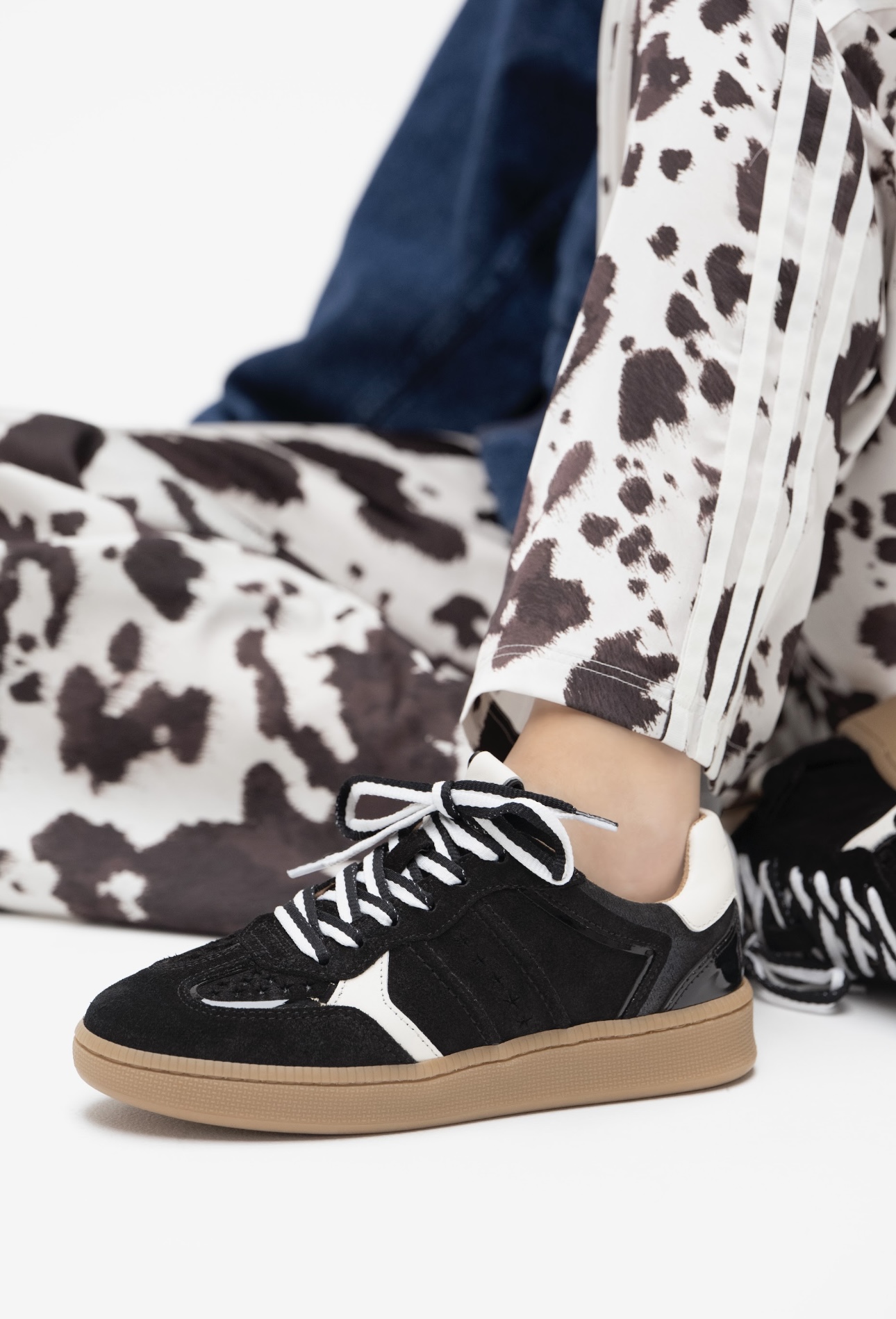 DWRS Label MIRABEL suede - Sneakers | Black / Off white