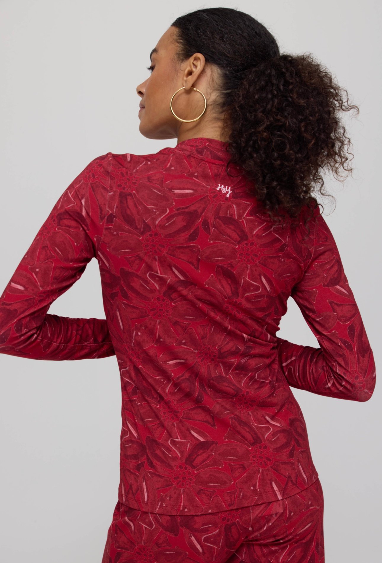 Harper & Yve top Jane | Ruby red flower