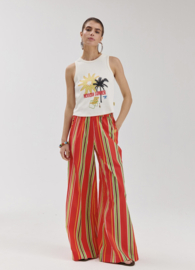 Harper & Yve pant MEIKE | Multi stripe red