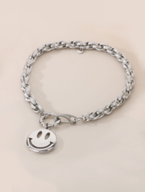 Necklace happiness stainless steel | Silver