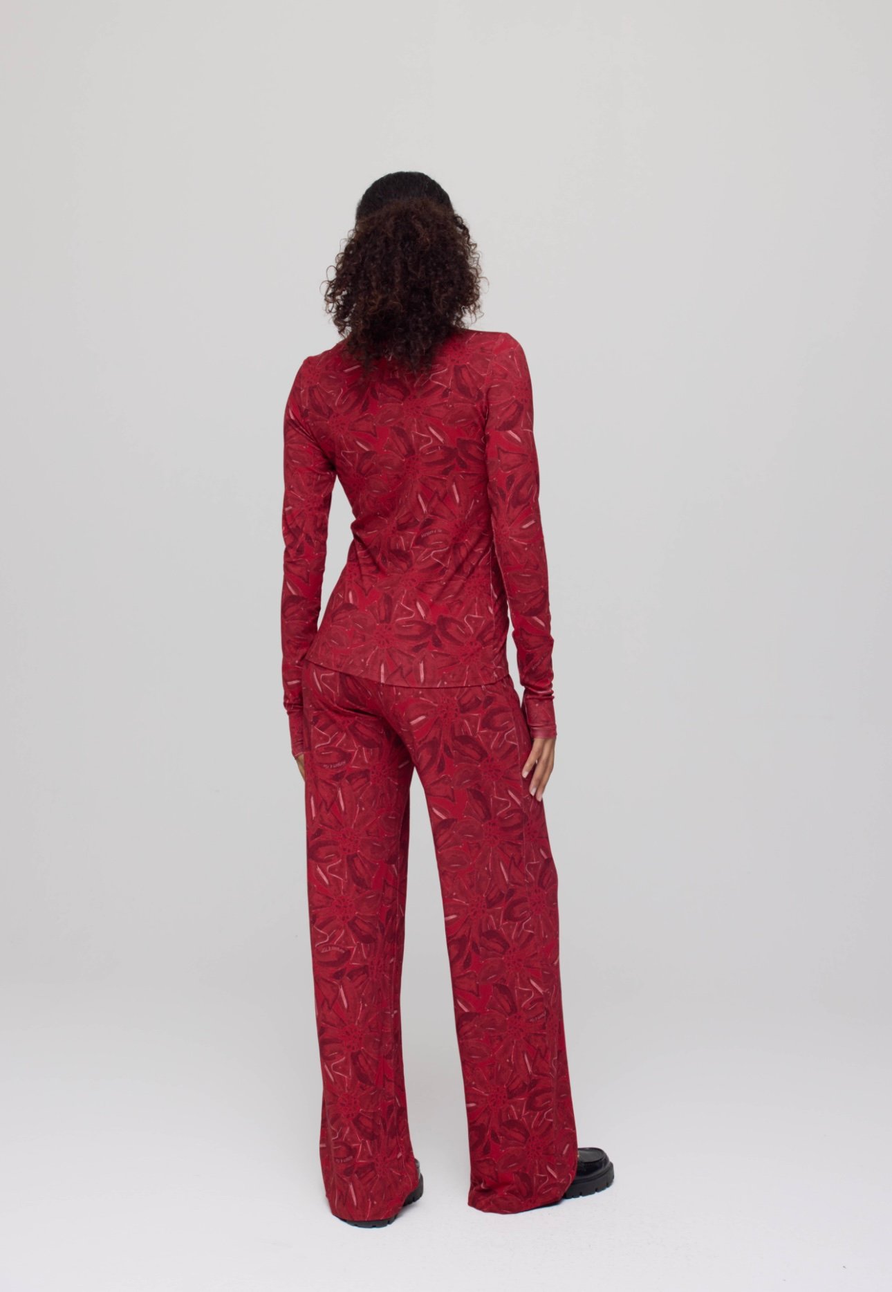 Harper & Yve broek Jane | Ruby red flower