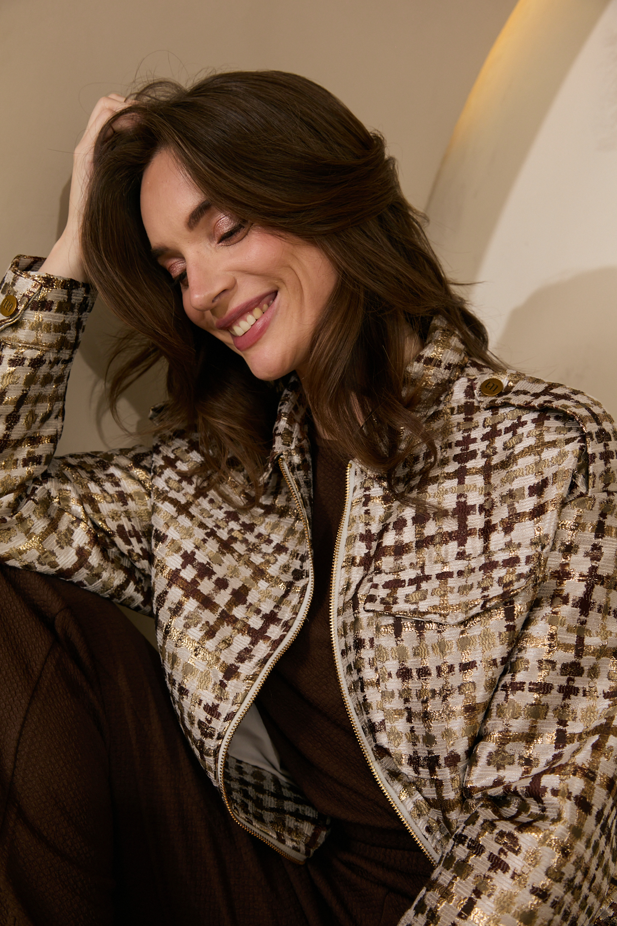 Lofty Manner jacket Noor | Dark Brown