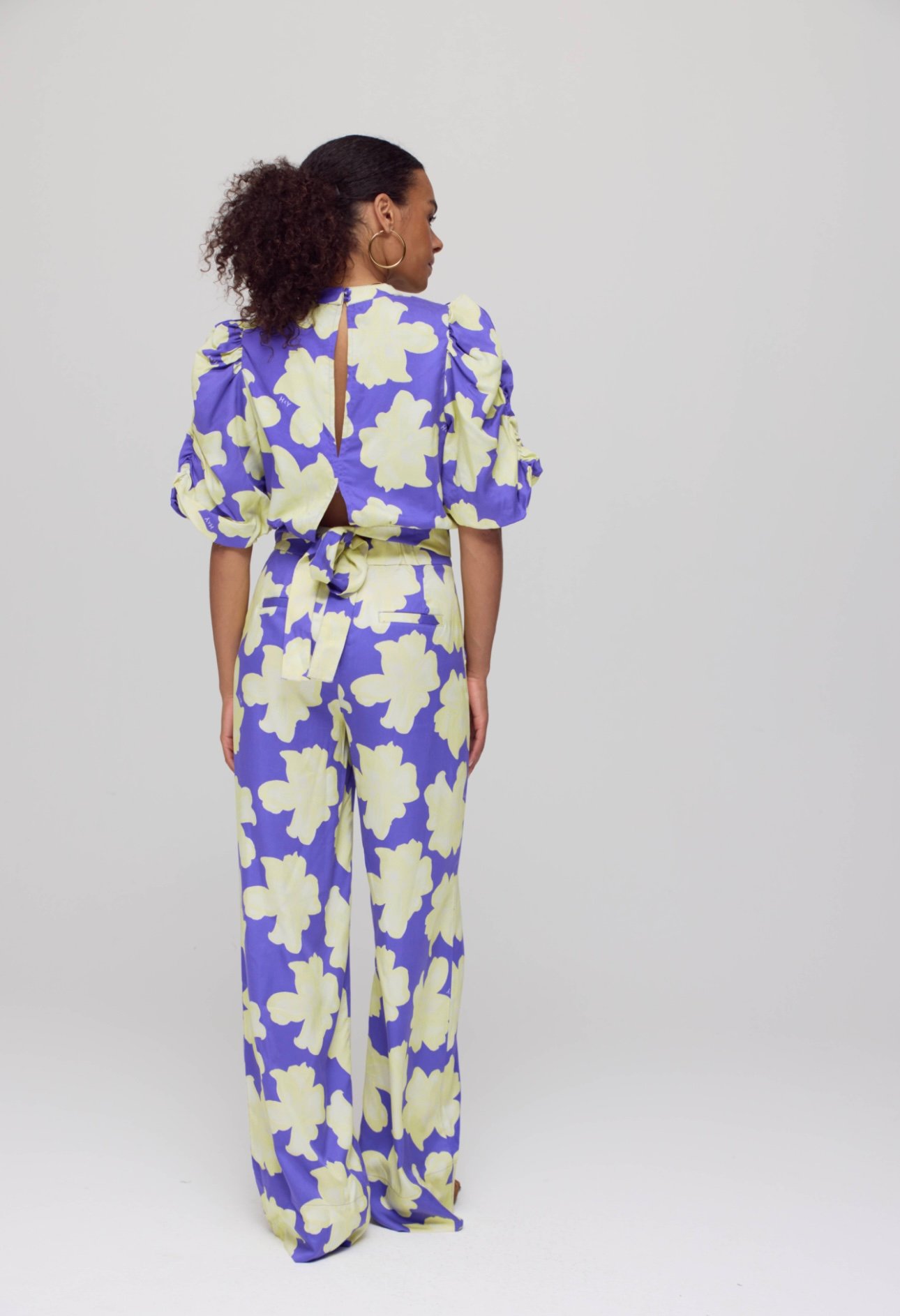 Harper & Yve broek Holly | Bold flower - Lemonade