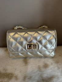 Audrey bag small metallic gold