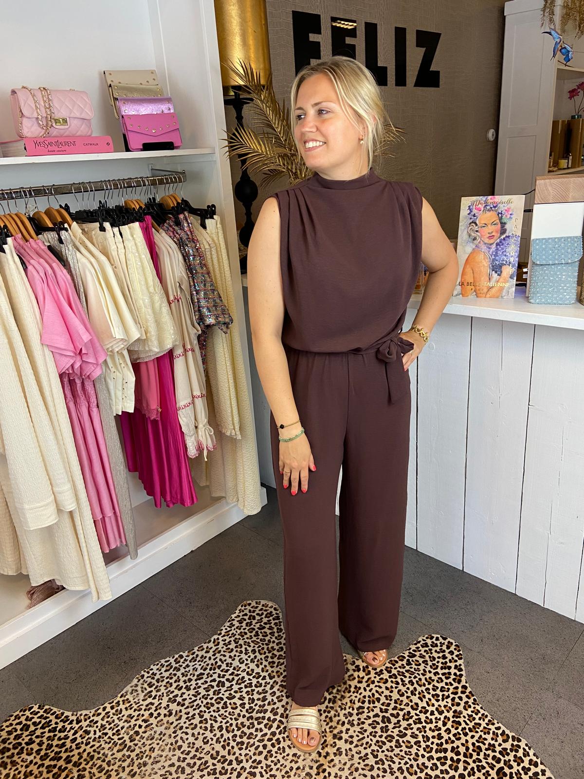 SistersPoint jumpsuit GUTO | Dark chocolate