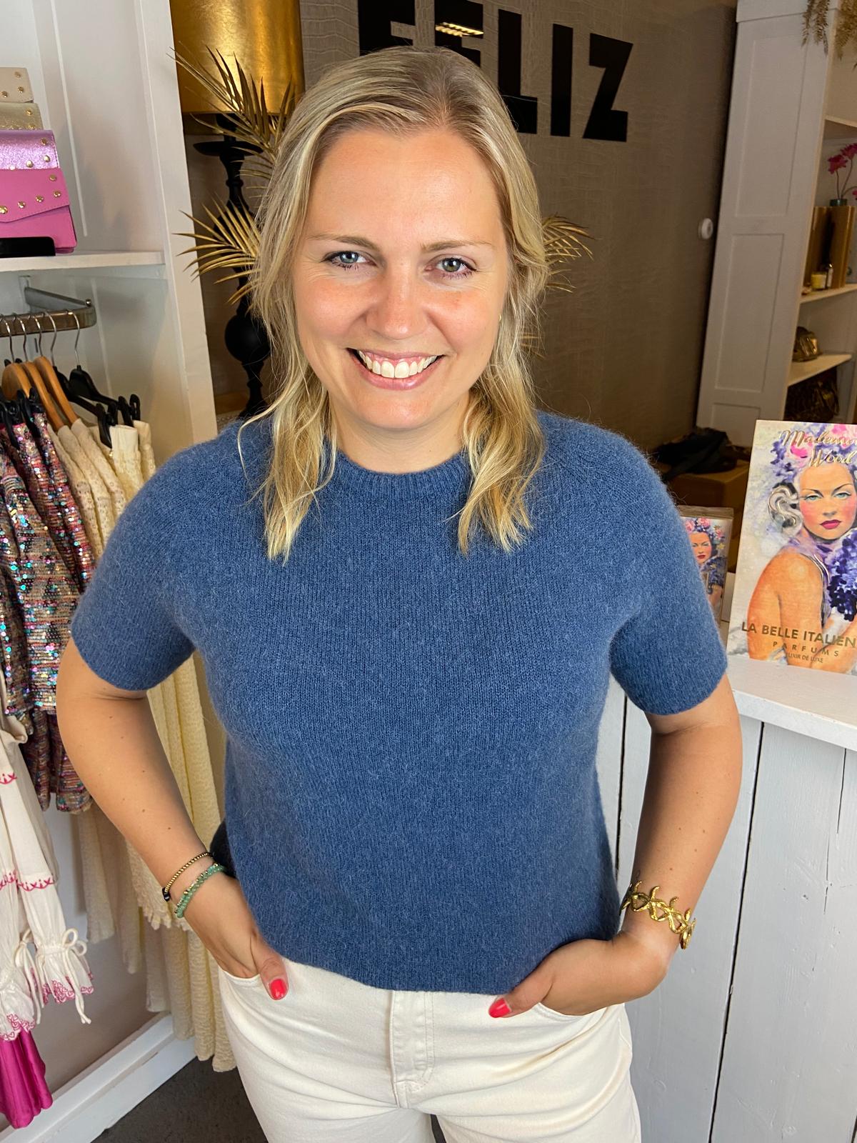 Kiki top jeansblauw
