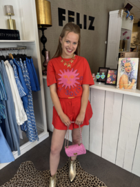 Harper & Yve short LACY | Bittersweet red
