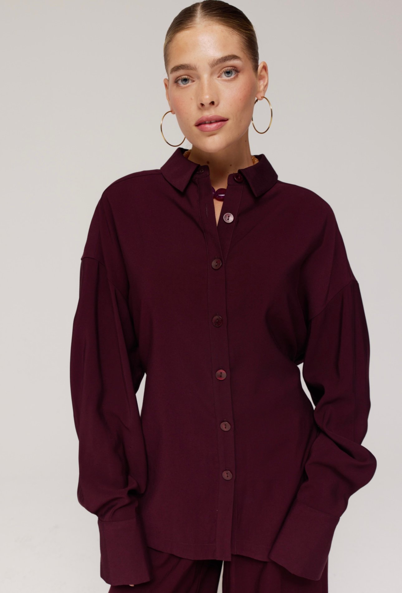 Harper & Yve blouse Helena | Dark Fudge