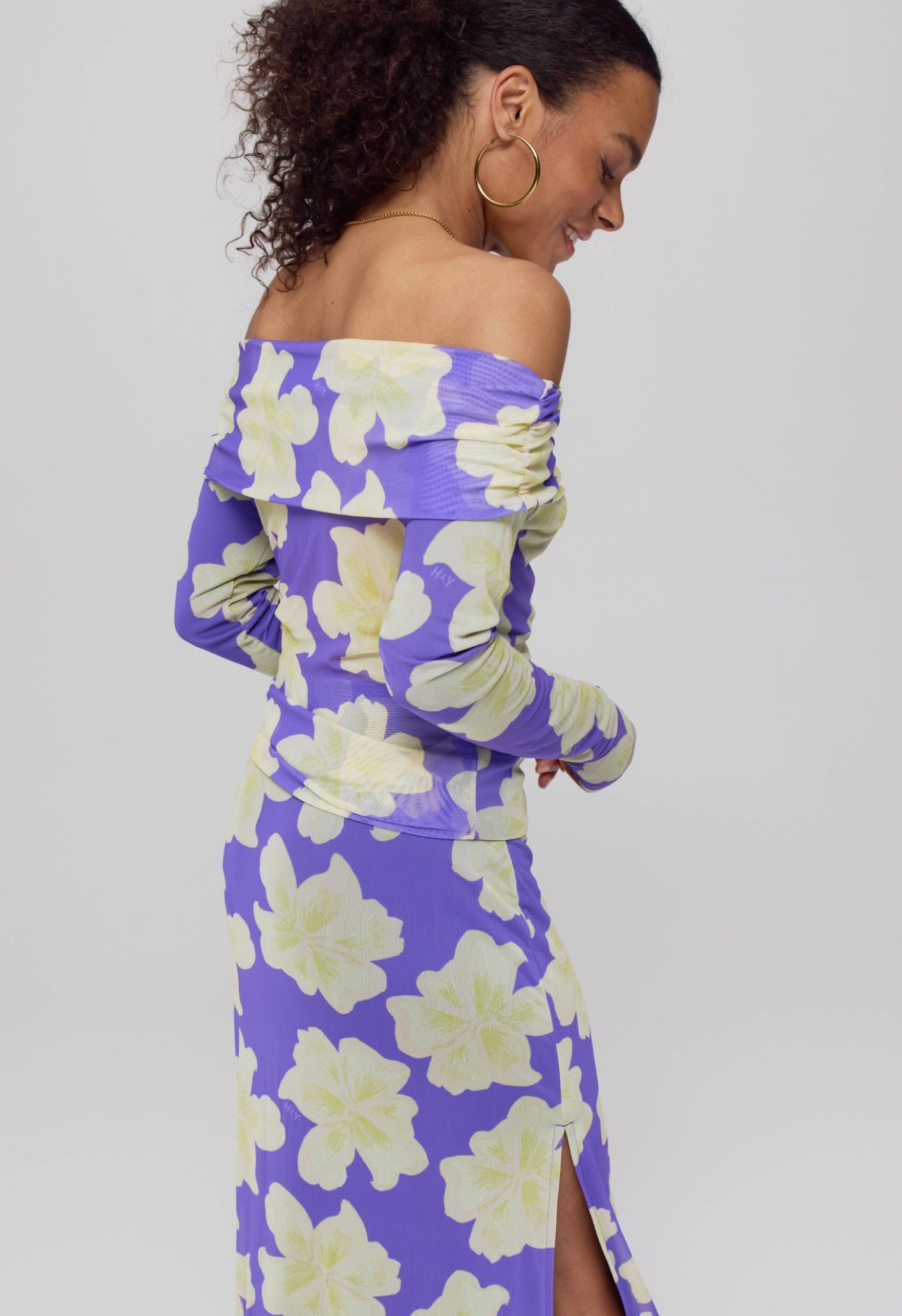 Harper & Yve longsleeve Jenny | Bold flower - Lemonade
