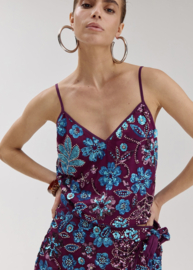 Harper & Yve top ROMY | Cassis blue sequin