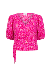 Lofty Manner blouse Adelina | Pink Swirl Print