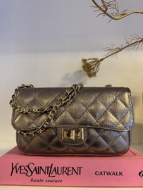 Audrey bag medium metallic brons