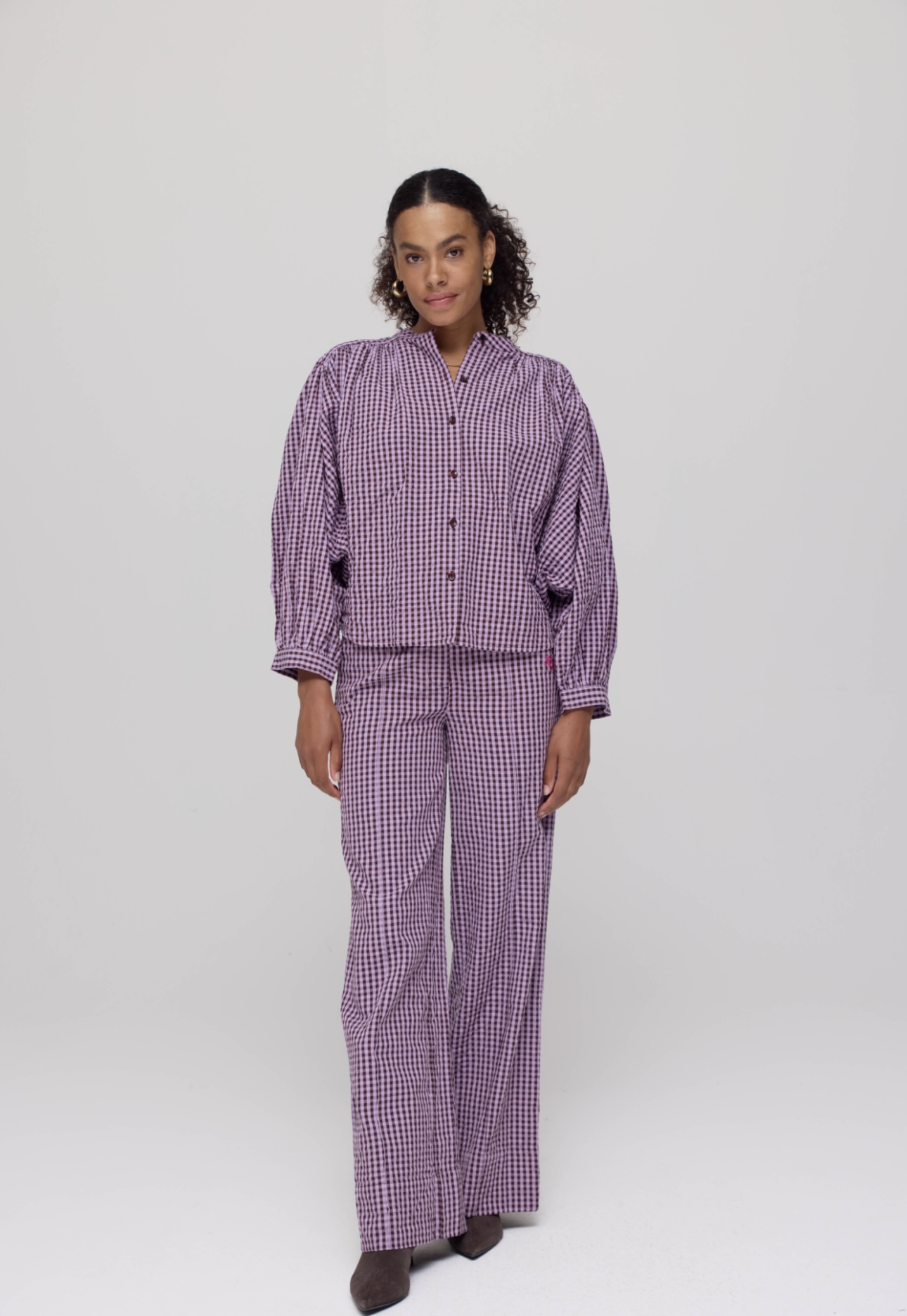 Harper & Yve broek Holly | Check lila love