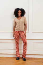 Lofty Manner broek Marilyn | logo zebra print