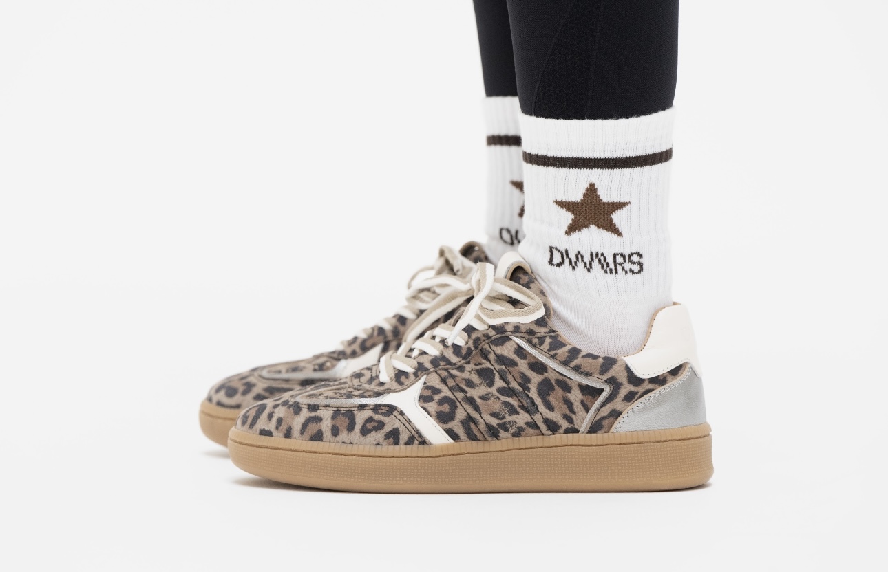 DWRS Label MIRABEL leopard - Sneakers | Beige / Steel