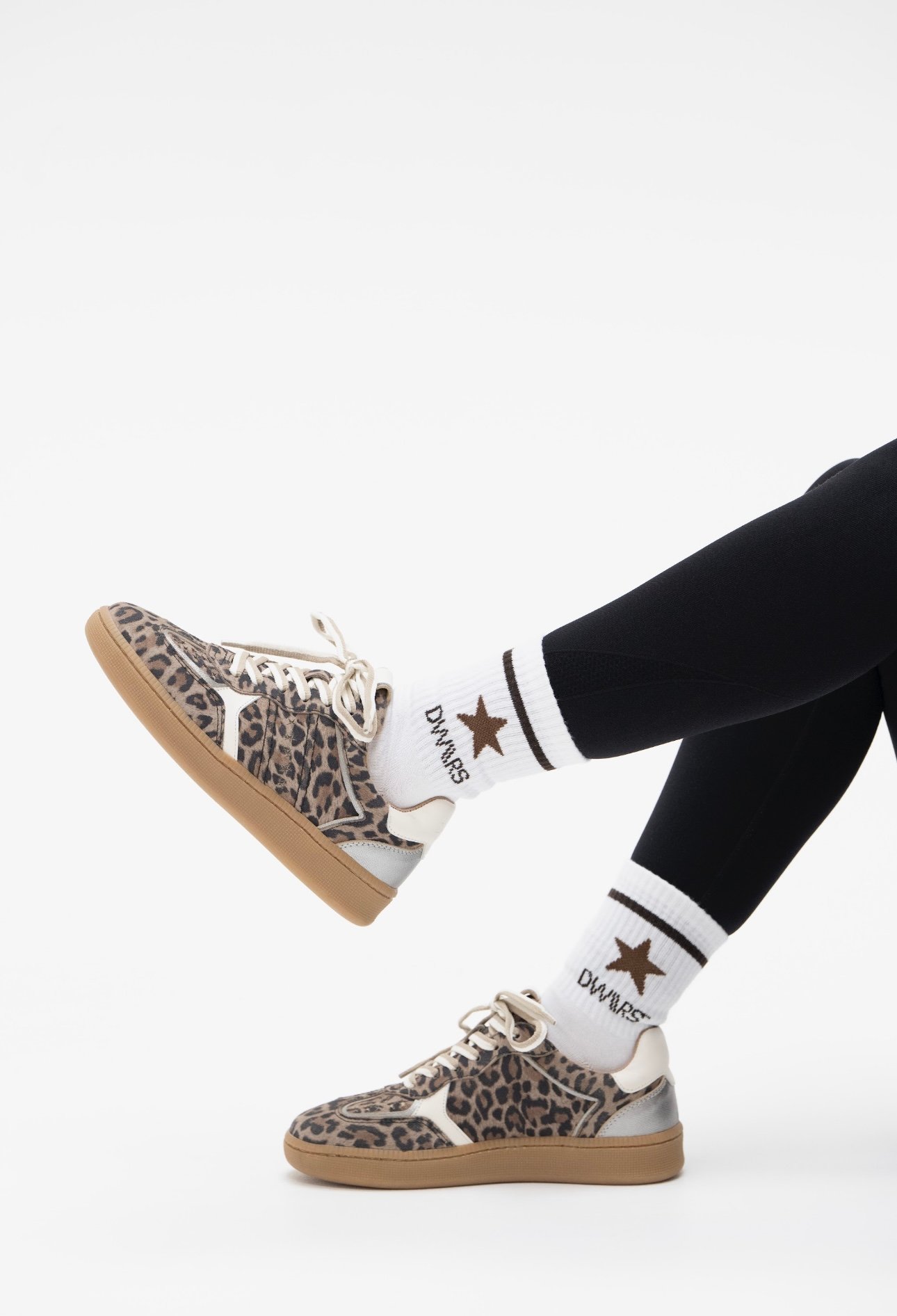DWRS Label MIRABEL leopard - Sneakers | Beige / Steel
