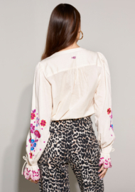 Haily blouse | Cream white / Pink