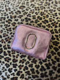 Jacine bag metallic lichtroze