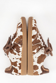 DWRS Label POONA cow hair on - Sneakers | Cognac / White