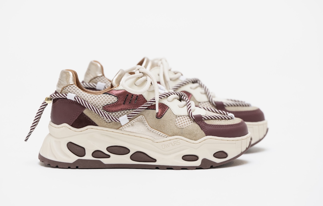 DWRS Label SATURNUS metallic - Sneakers | Bordeaux / Off white
