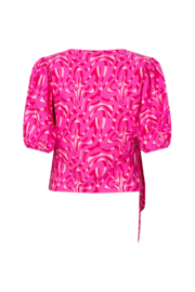 Lofty Manner blouse Adelina | Pink Swirl Print