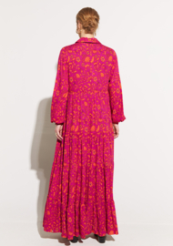 Maxi jurk lang | Flora Mulberry