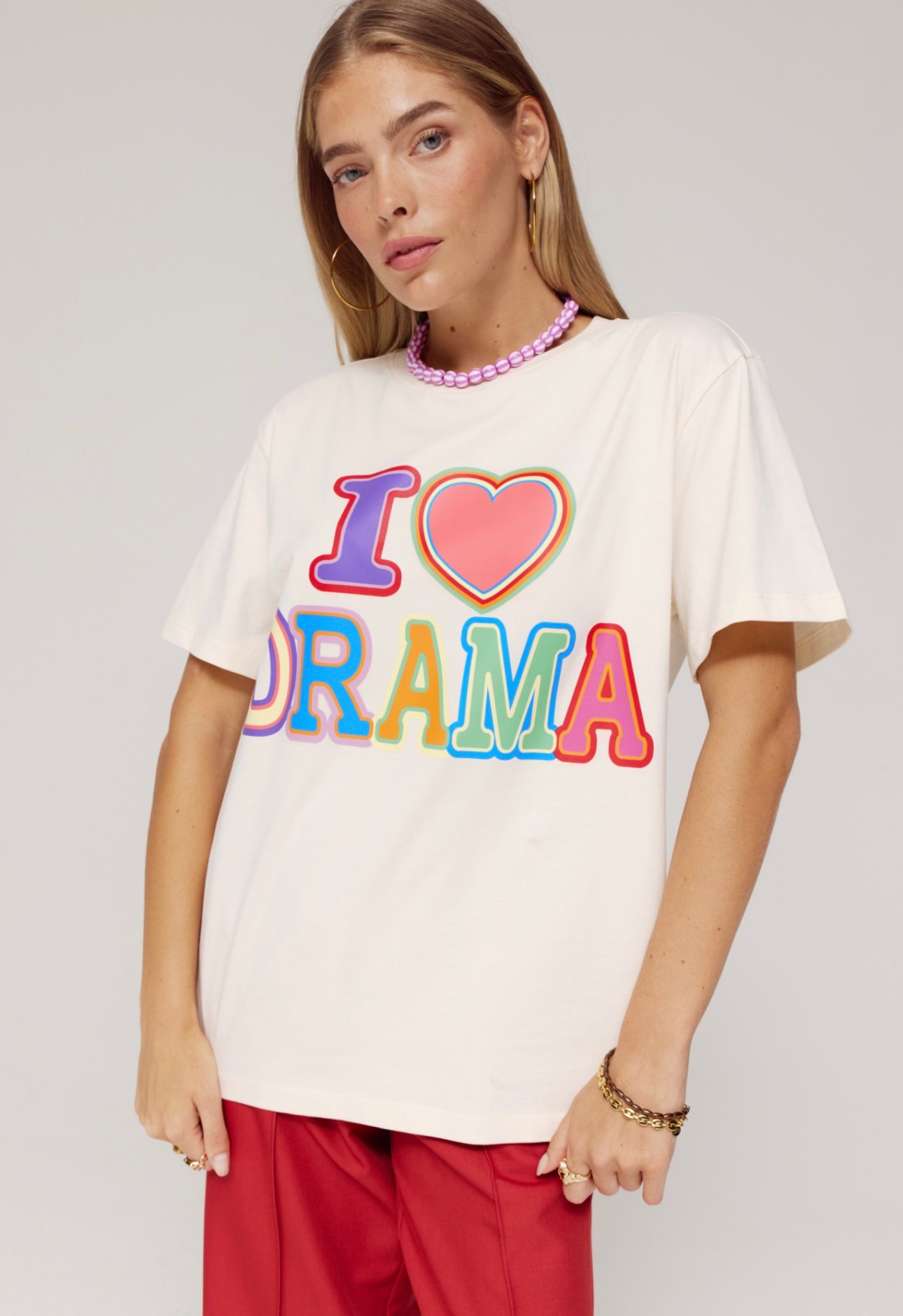 Harper & Yve t-shirt Ilovedrama | Ecru