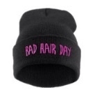 Bad hair day beanie black/pink