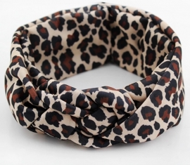 Knot headband leopard