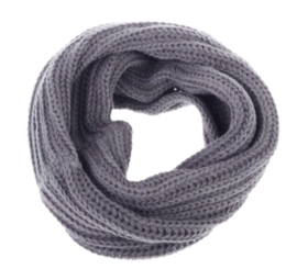 Knitted collar scarf  grey