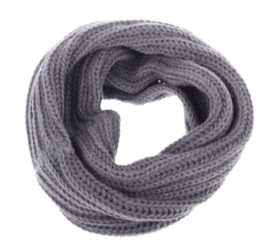 Knitted collar scarf grey