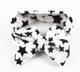 Bow star headband white