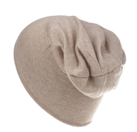 Baggy beanie camel