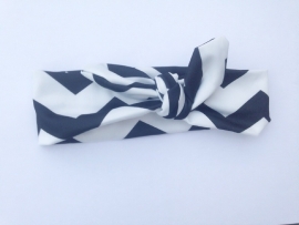 Headband black/white chevron