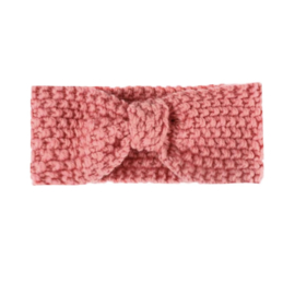 Knitted headband dusky pink