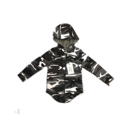 Camo grey zipped hoodie