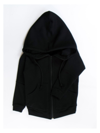 Black silence zipper hoodie