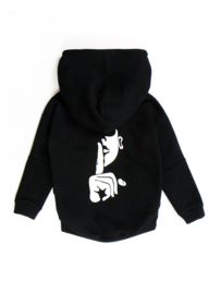 Black silence zipper hoodie