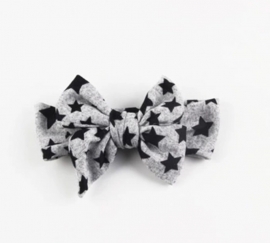 Bow star headband grey