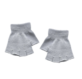 Fingerless gloves grey