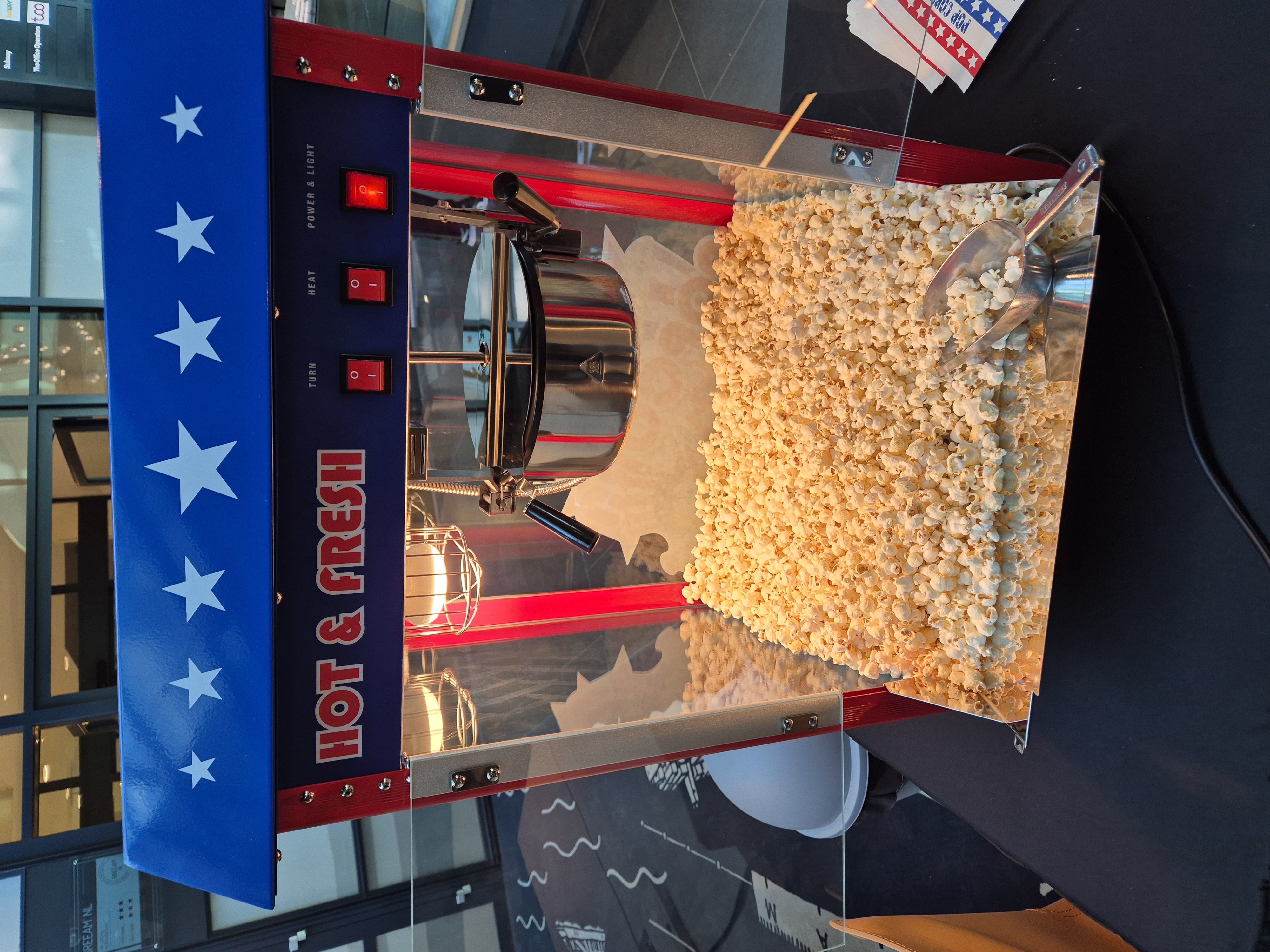 Popcorn stand.