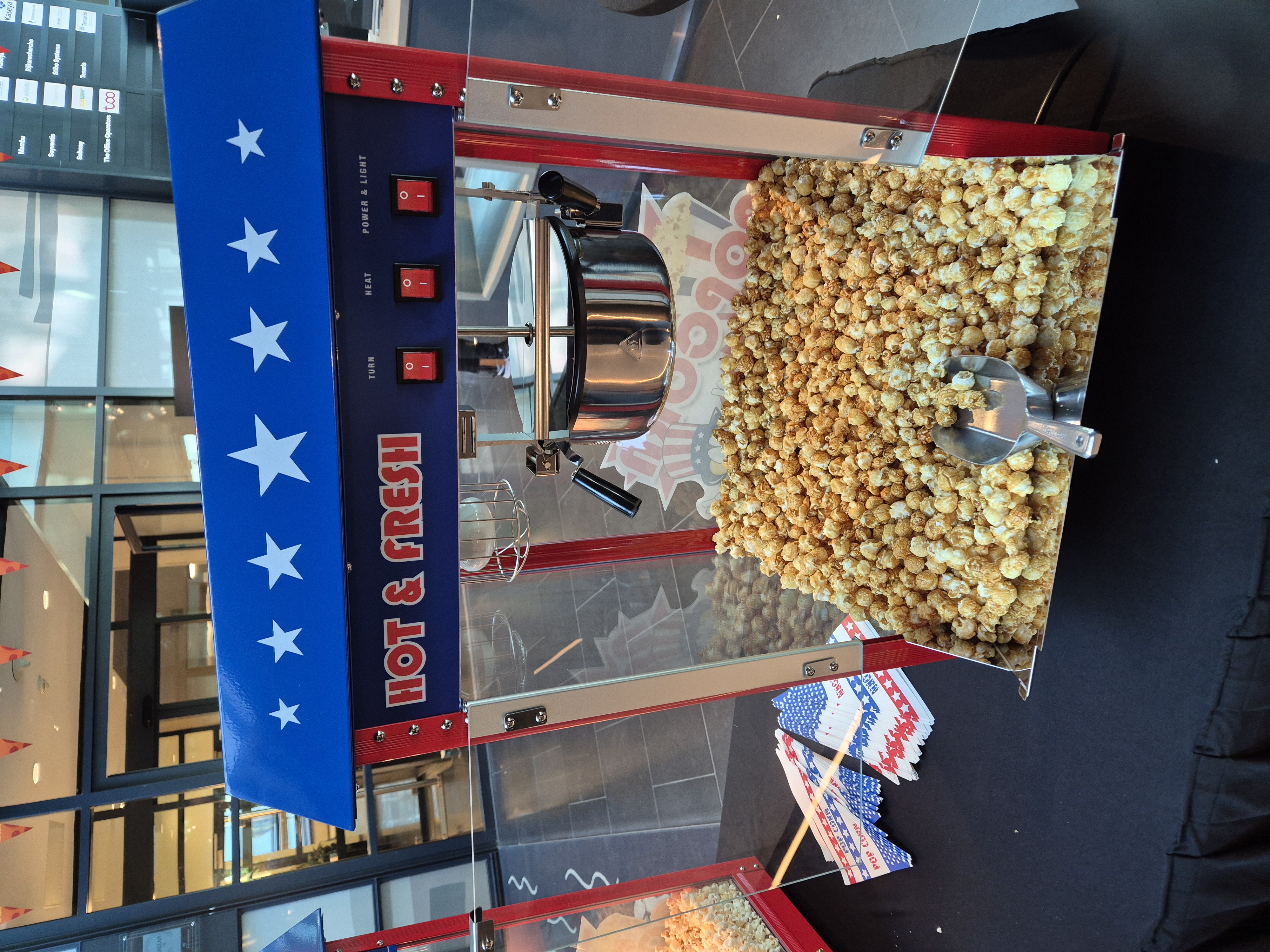 Popcorn stand.